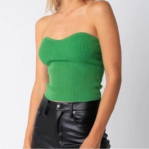 Green tube top